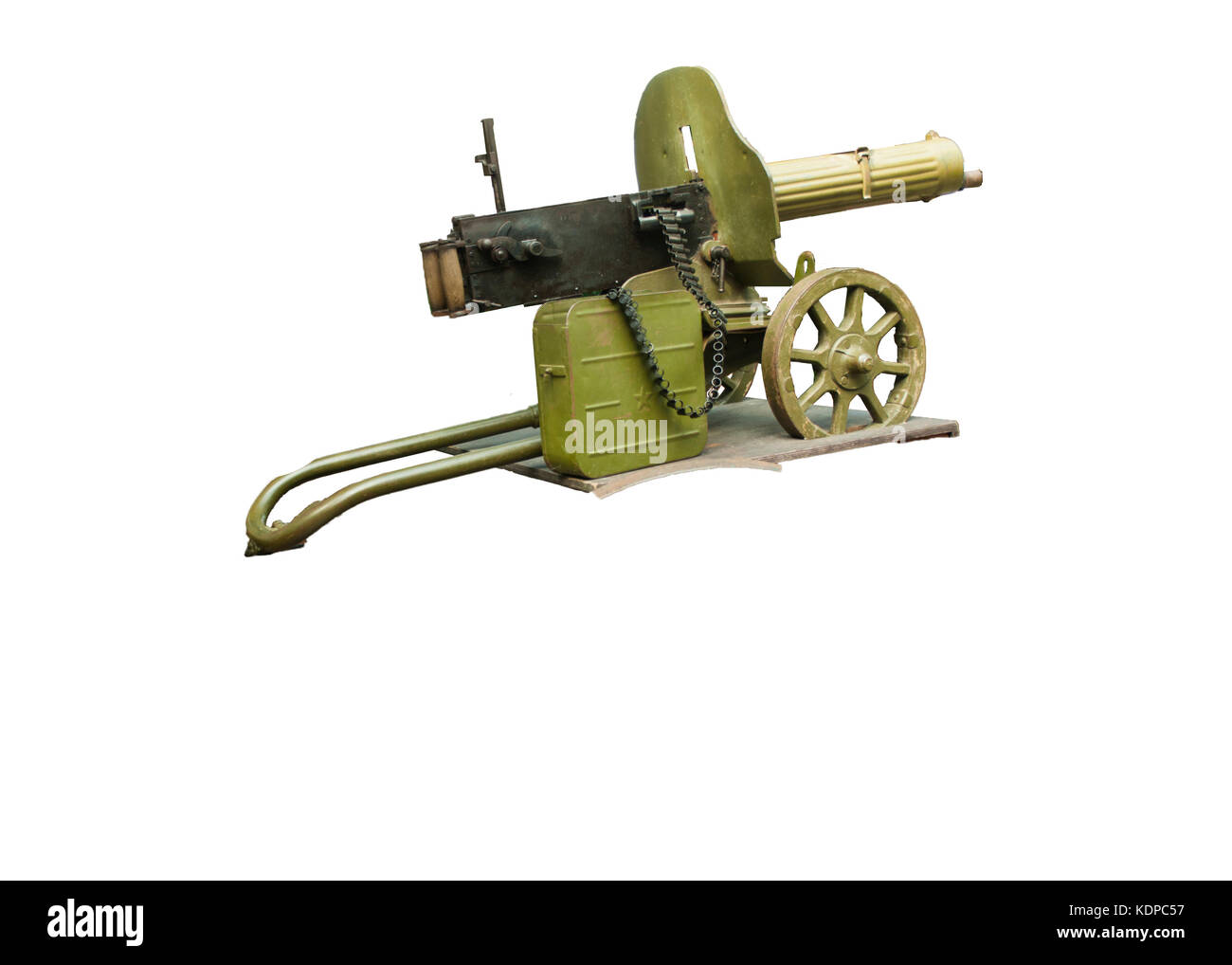 L'makhim machine gun sur un blanc retour Banque D'Images