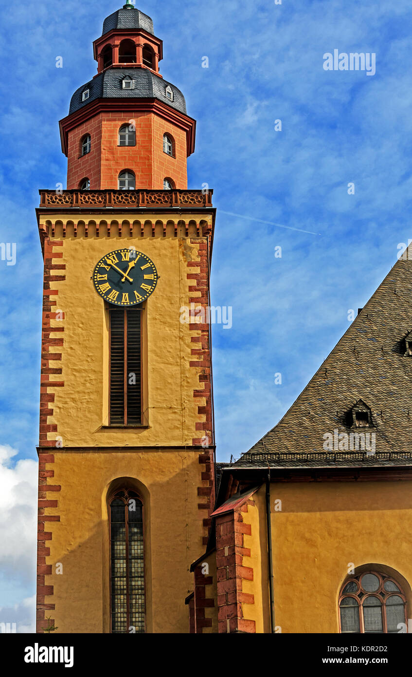 L'église St Catherine. -la plus grande église luthérienne de Frankfurt am Main, dédié à la saint des premiers chrétiens martyrisés, Catherine d'Alexandrie Banque D'Images