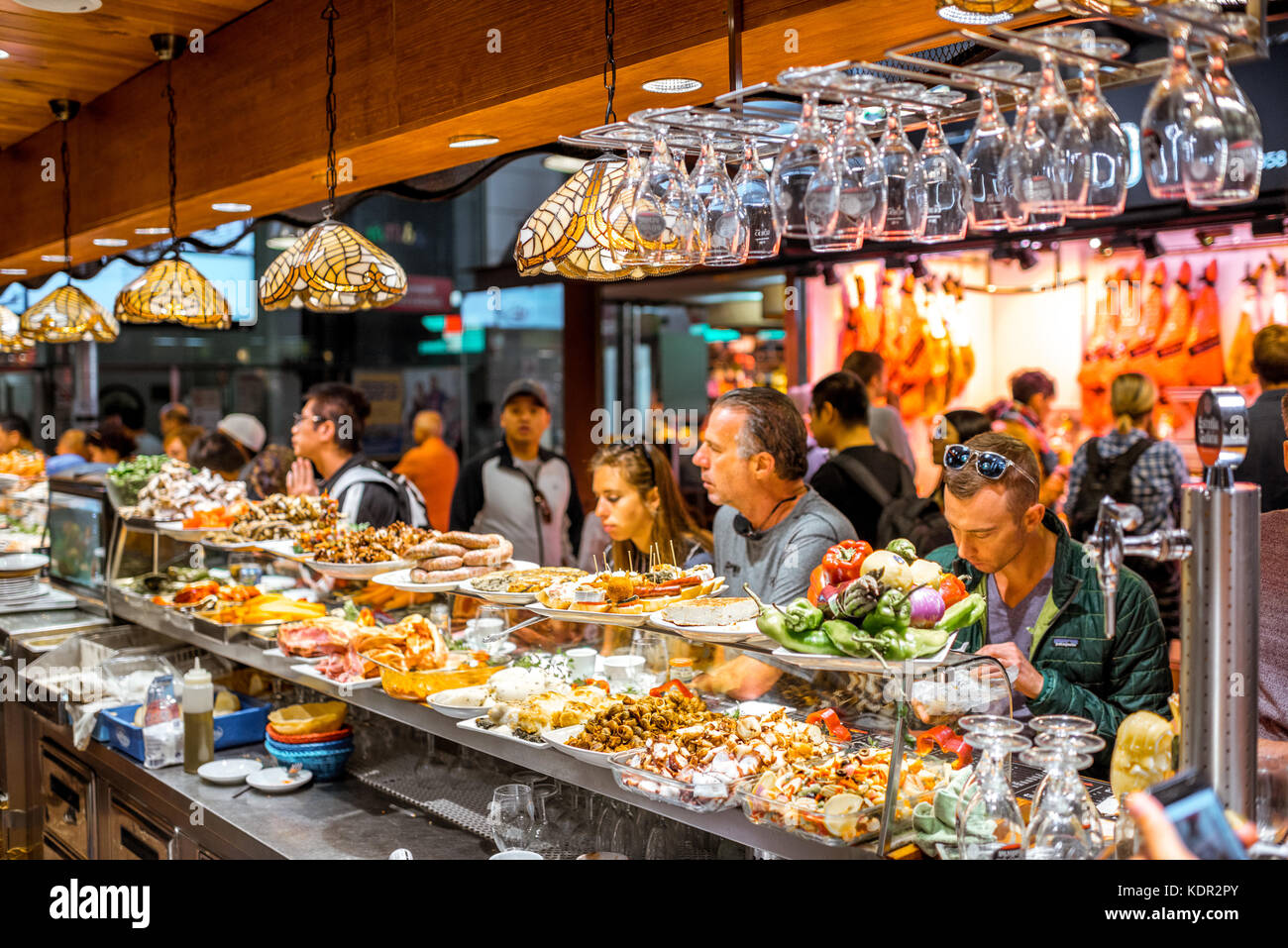 Marché de La Boqueria à Barcelone Banque D'Images