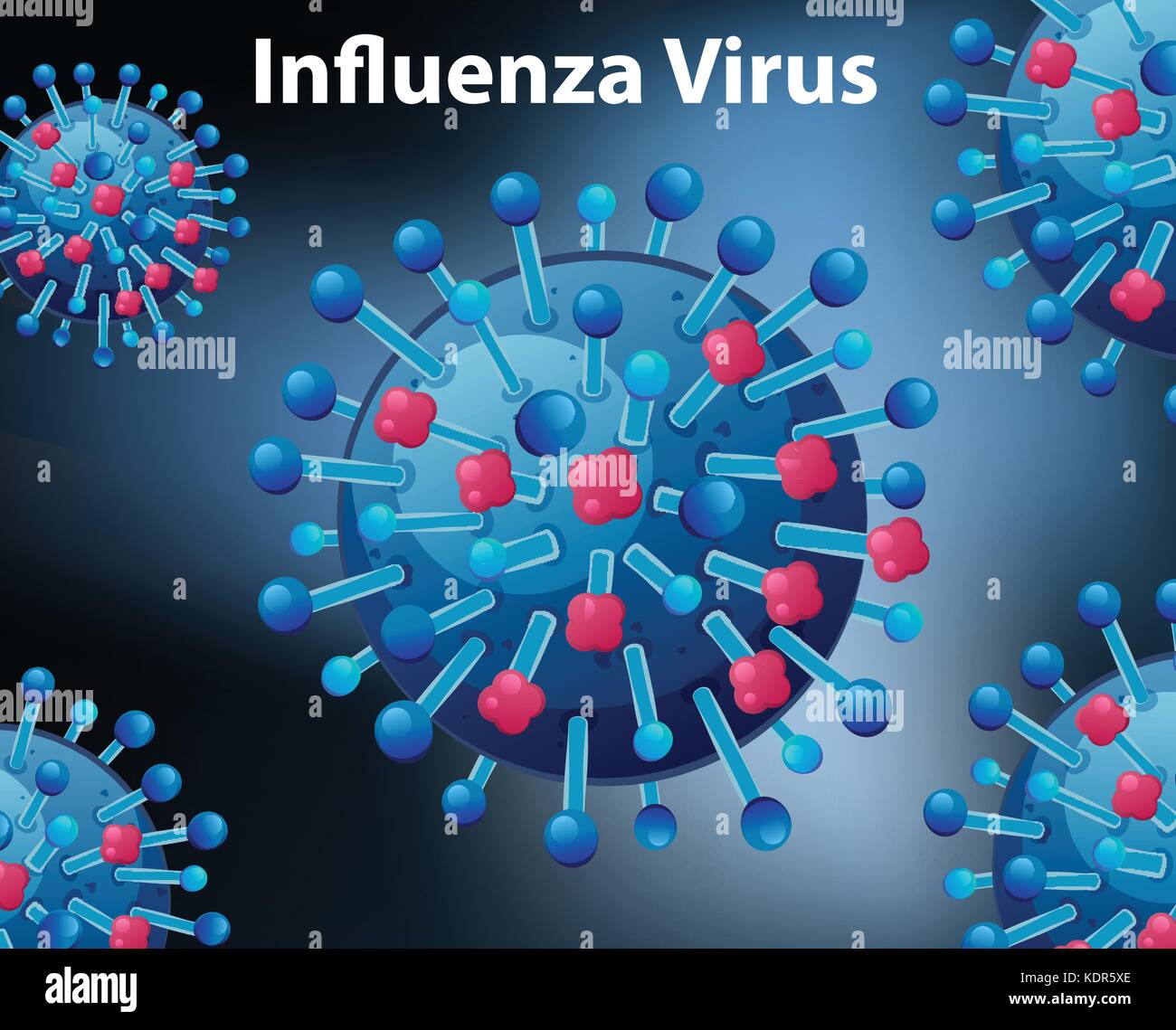 Schéma de proximité pour le virus de l'influenza illustration Illustration de Vecteur