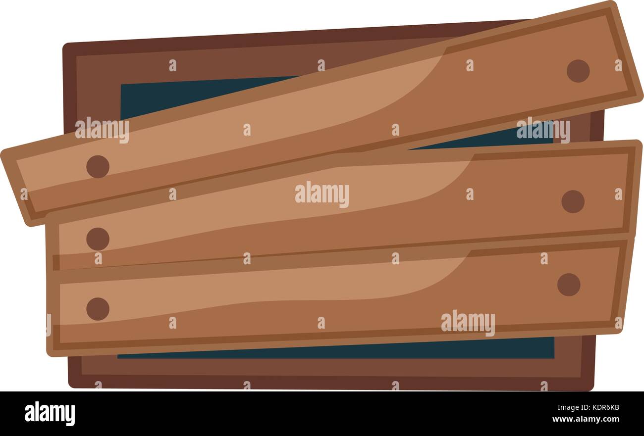 Fenêtre cassée par des planches clouées sur il illustration Illustration de Vecteur