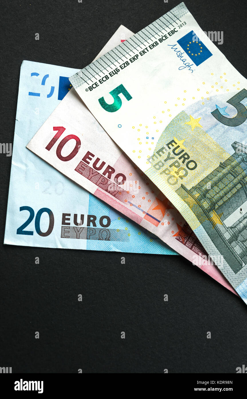 Billets en euros en monnaie européenne Banque D'Images