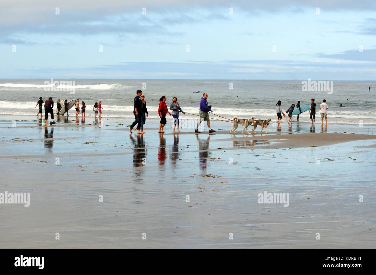 Ville de mer du Pacifique, de l'Oregon USA, Banque D'Images