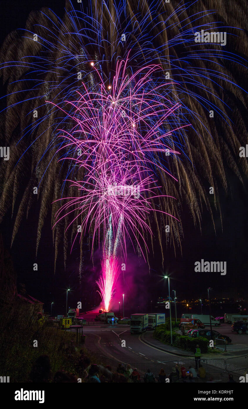 Championnat d'artifice plymouth Août 2016 Banque D'Images