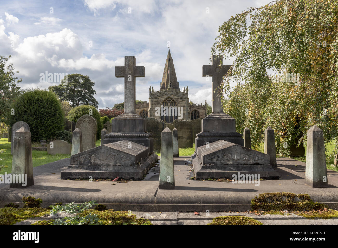 L'église Saint Pierre, une église située à l'espoir, Derbyshire, Royaume-Uni Banque D'Images