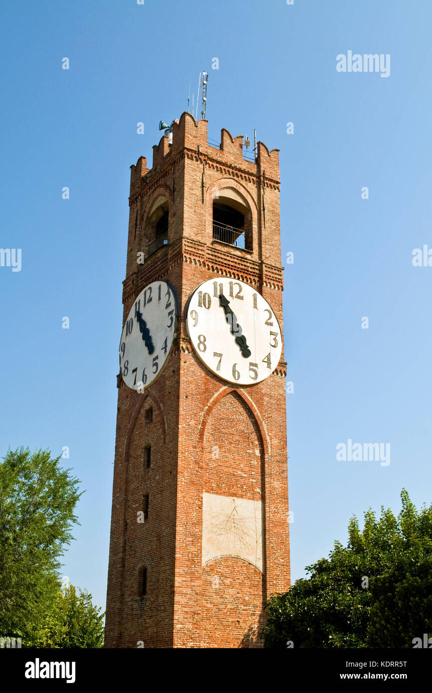 Tour de l'horloge, Mondovì, province de Cuneo, Italie Banque D'Images