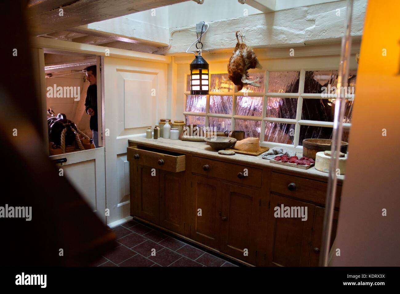 La cuisine sur le HMS Victory, Portsmouth Historic Dockyard Banque D'Images