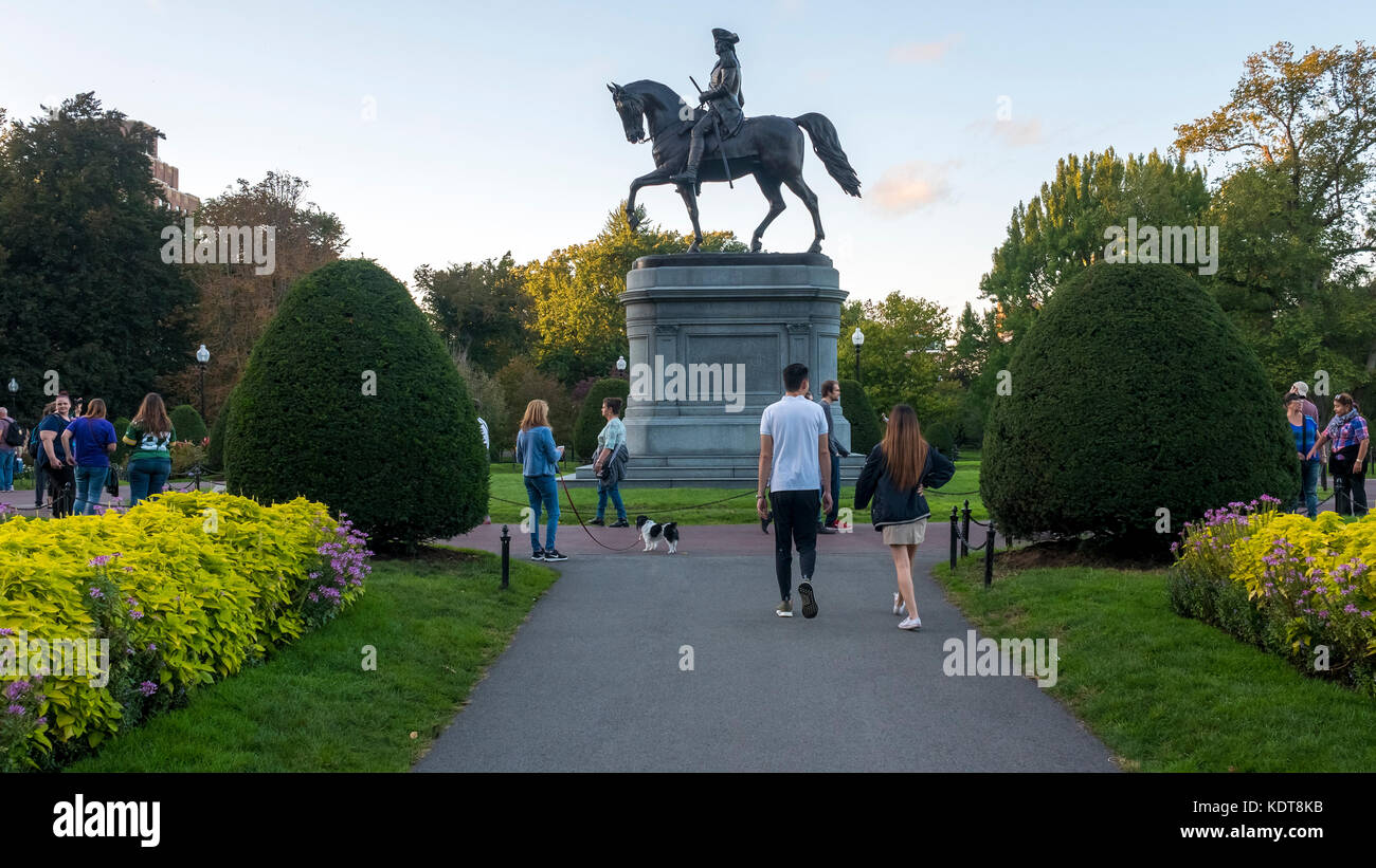Boston public Garden dans ma, États-Unis. Banque D'Images