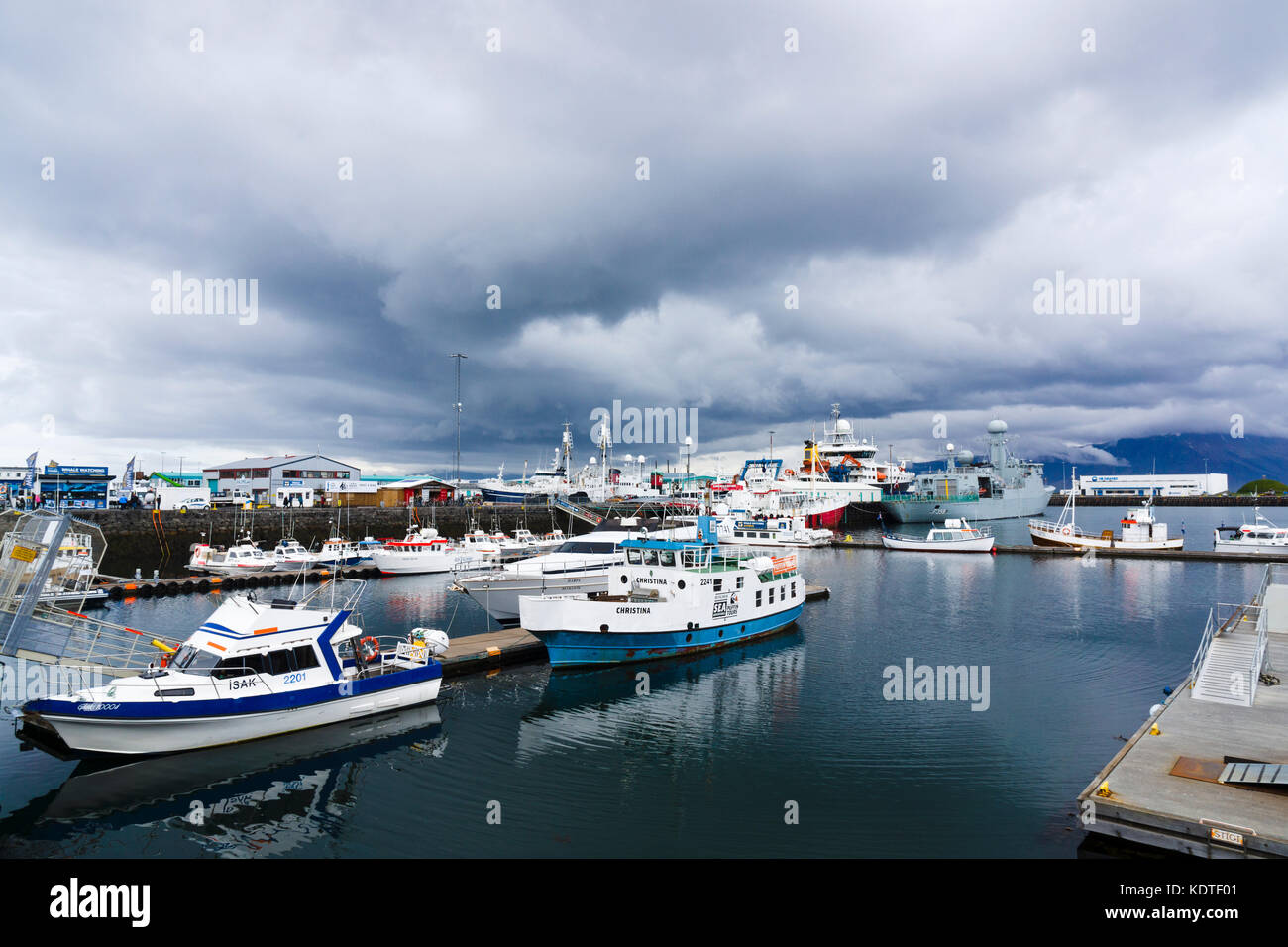 Vieux port, Reykjavik, Islande Banque D'Images