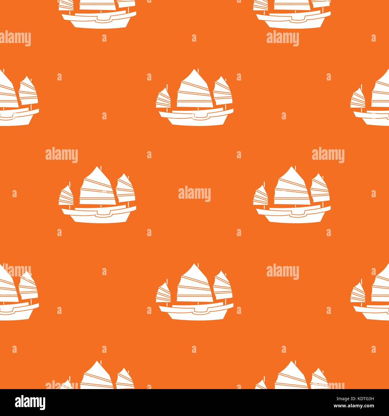 Junk Boat sans motif Illustration de Vecteur