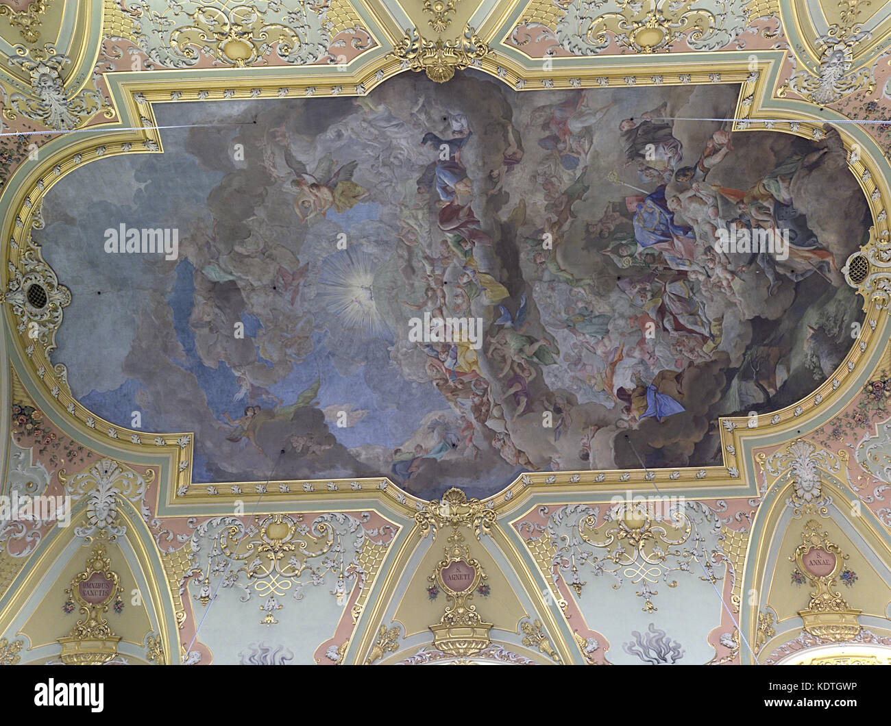 Bressanone Alto Adige Italia. Brixen Italie Tyrol du Sud. L'intérieur, Duomo di Bressanone (Cattedrale di Santa Maria Assunta e San Cassiano), Adorazione d Banque D'Images
