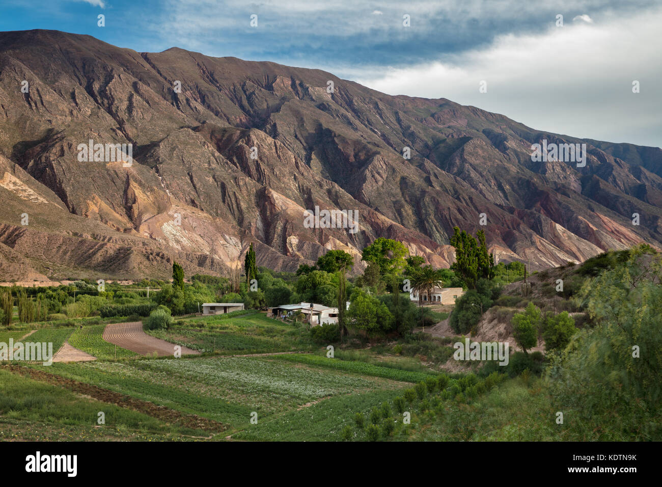 Les terres agricoles près de Maimará, avec la "palette du peintre" au-delà  des collines, quebrada de Humahuaca, province de Jujuy, Argentine Photo  Stock - Alamy