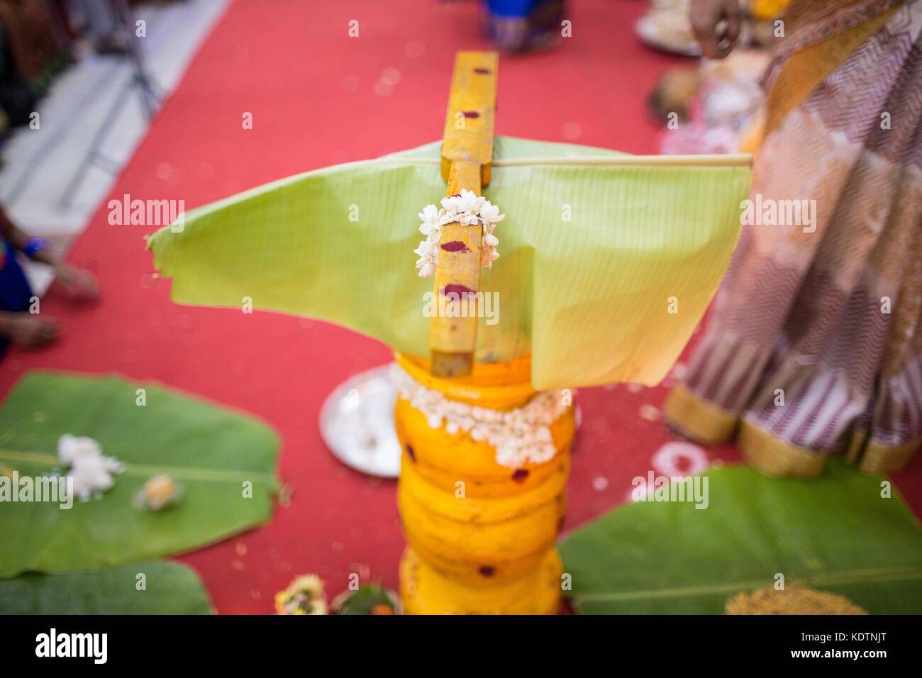 Rituels indiens de mariage, photos en intérieur Banque D'Images