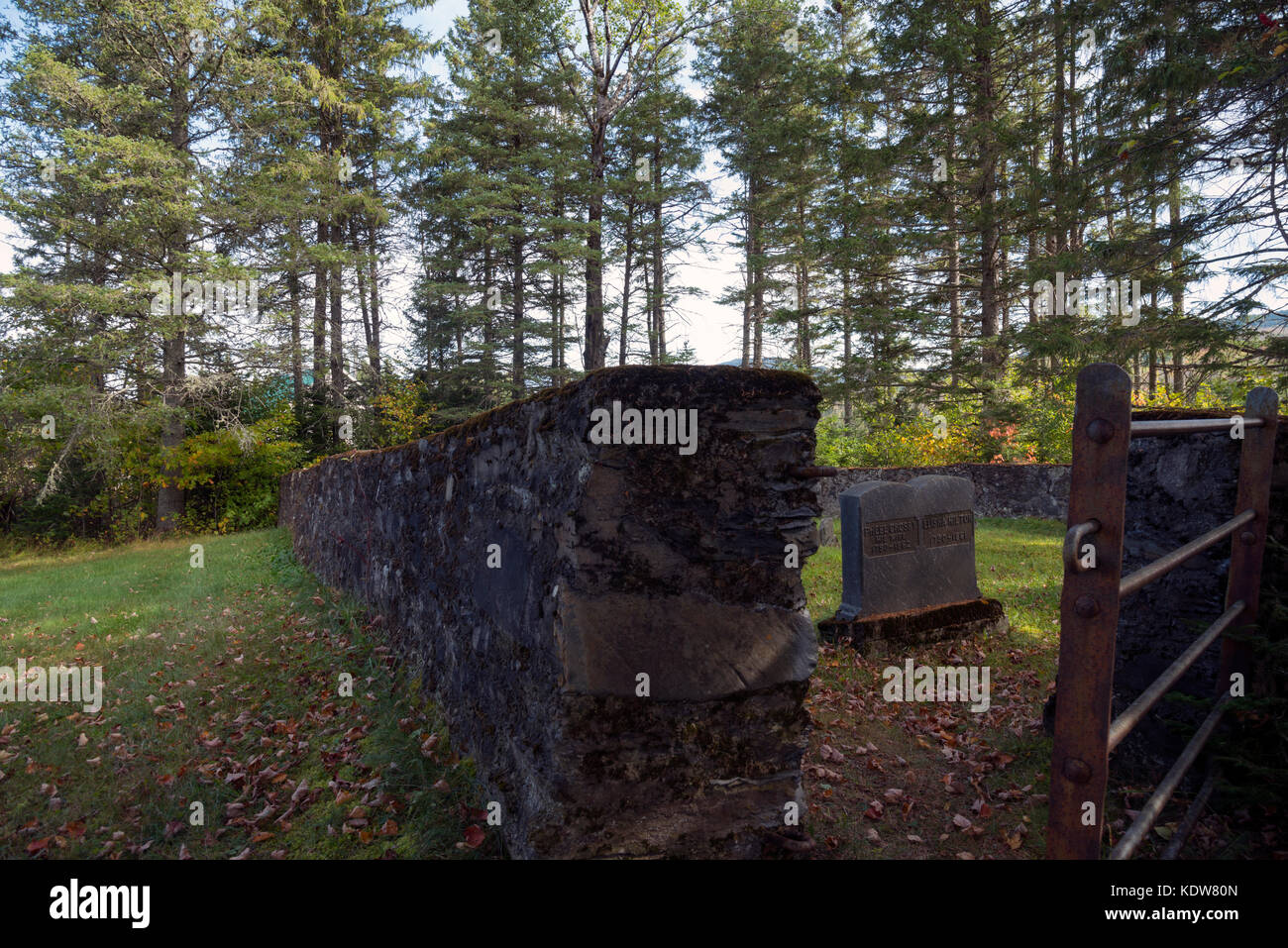 Hilton cimetière dans le canton de Sandy Bay comté de Somerset, Maine, USA Banque D'Images