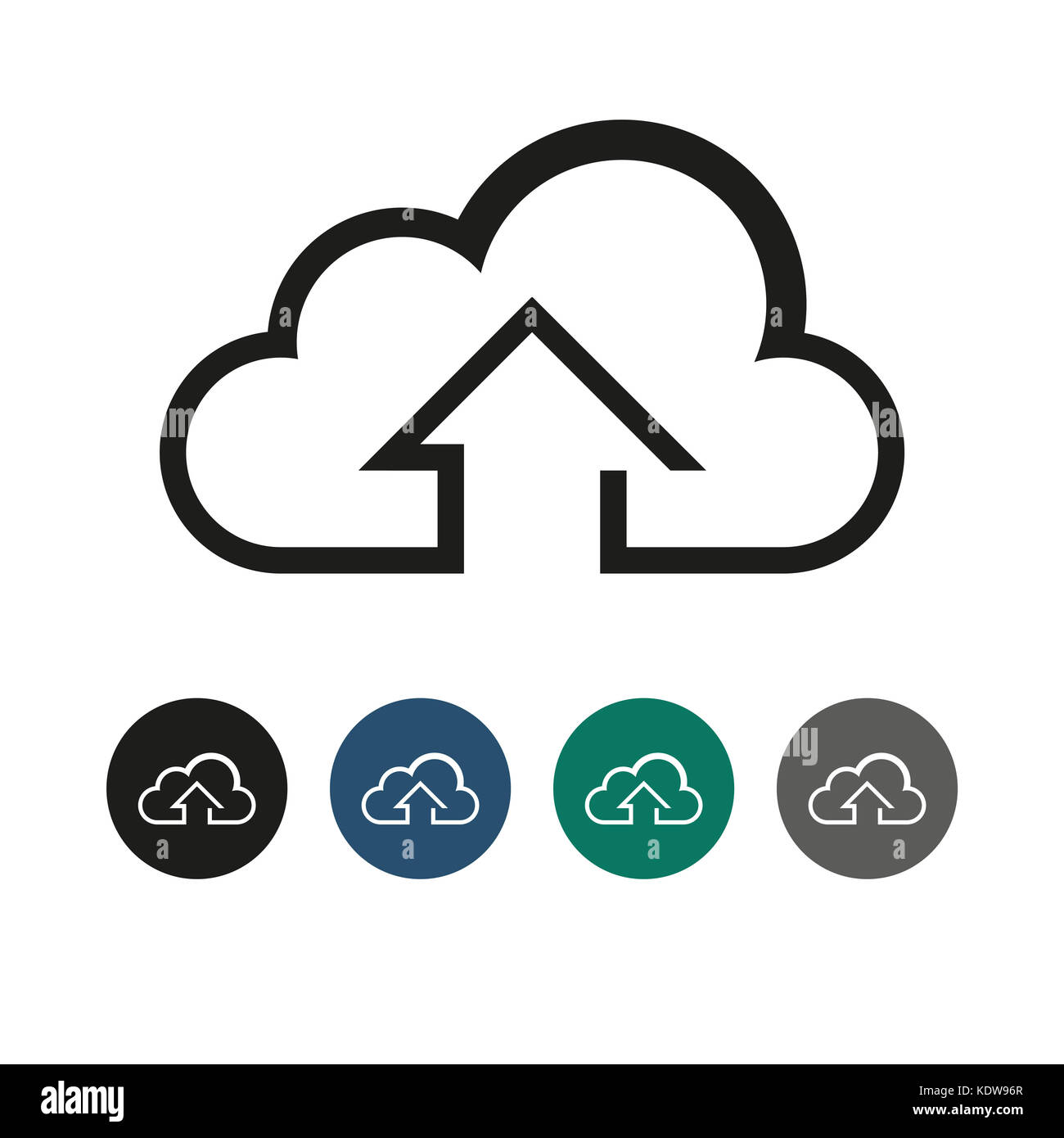 Téléchargez sur cloud contours illustration graphique Banque D'Images