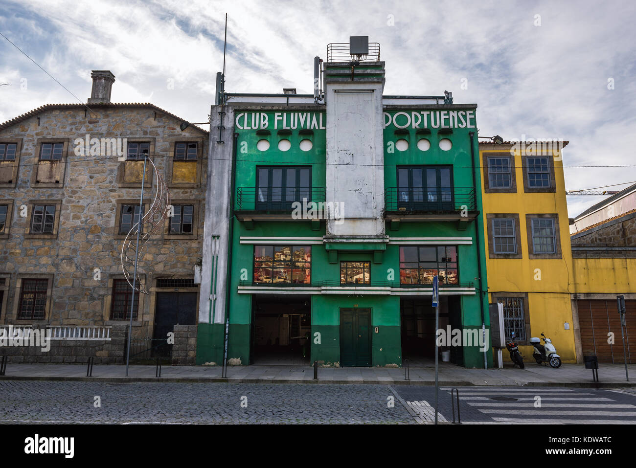 Club fluvial Portuense rameur club sur l'avenue Diogo Leite à Vila Nova de Gaia ville du Portugal Banque D'Images