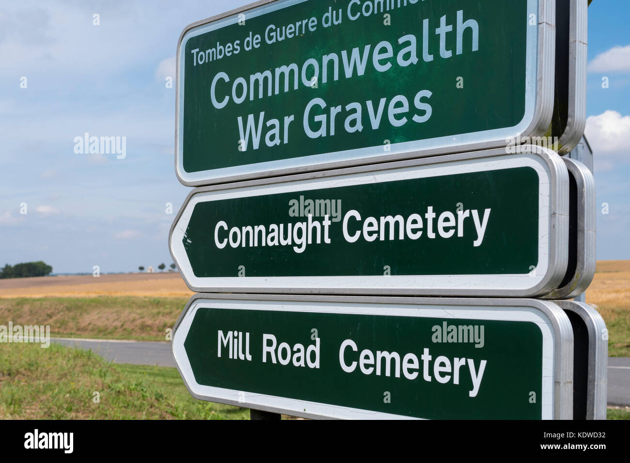 Commonwealth War Graves Thiepval Albert Peronne Somme Hauts-de-France France Banque D'Images