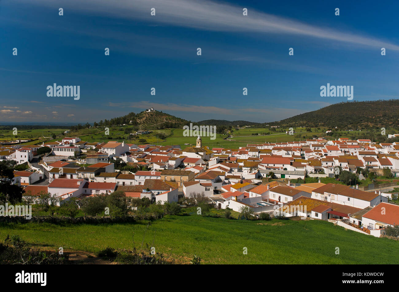 Vue panoramique, el Almendro, province de Huelva, Andalousie, Espagne, Europe Banque D'Images