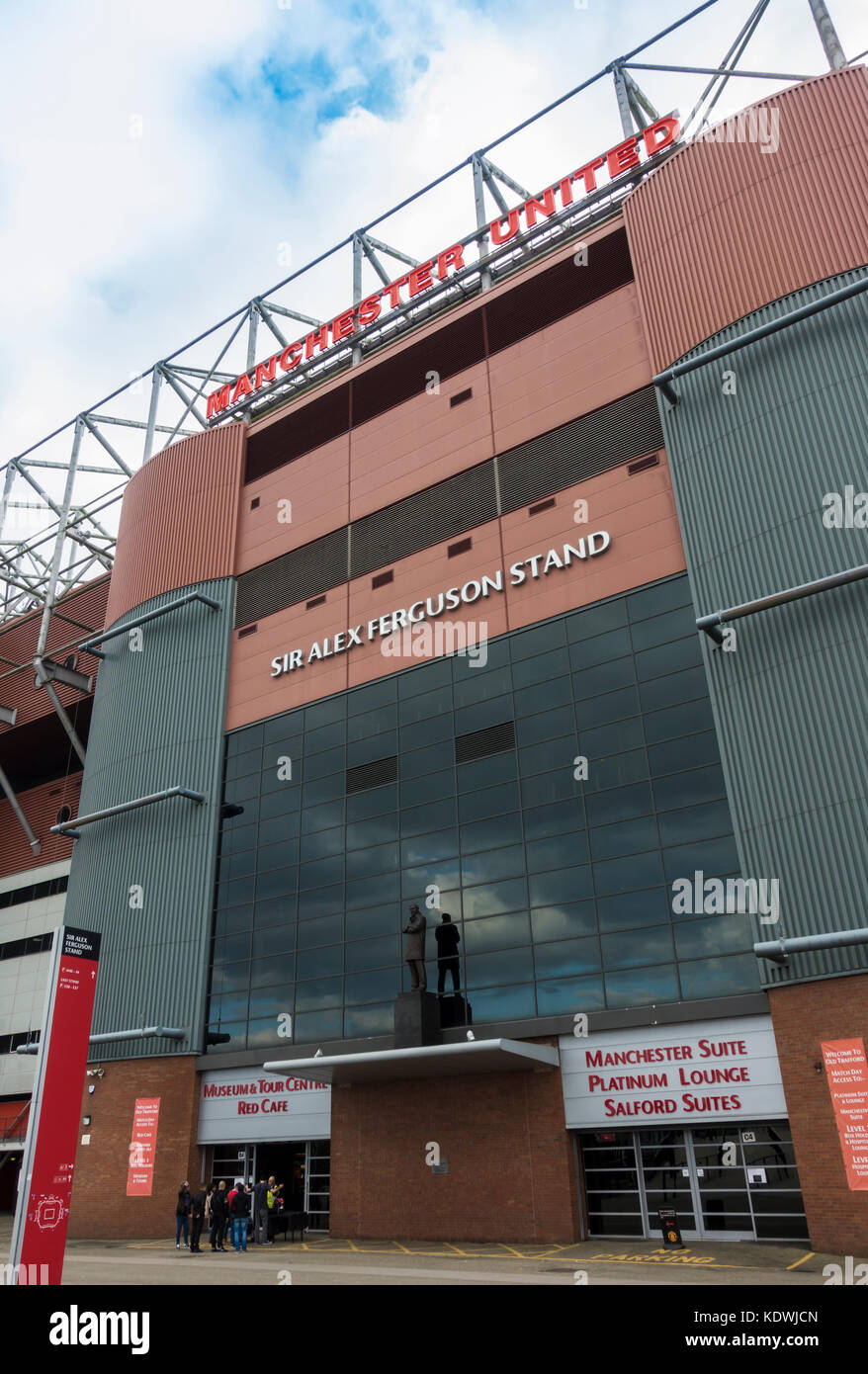 Le Stand Sir Alex Ferguson à Old Trafford. Maison de Manchester United Football Club Banque D'Images