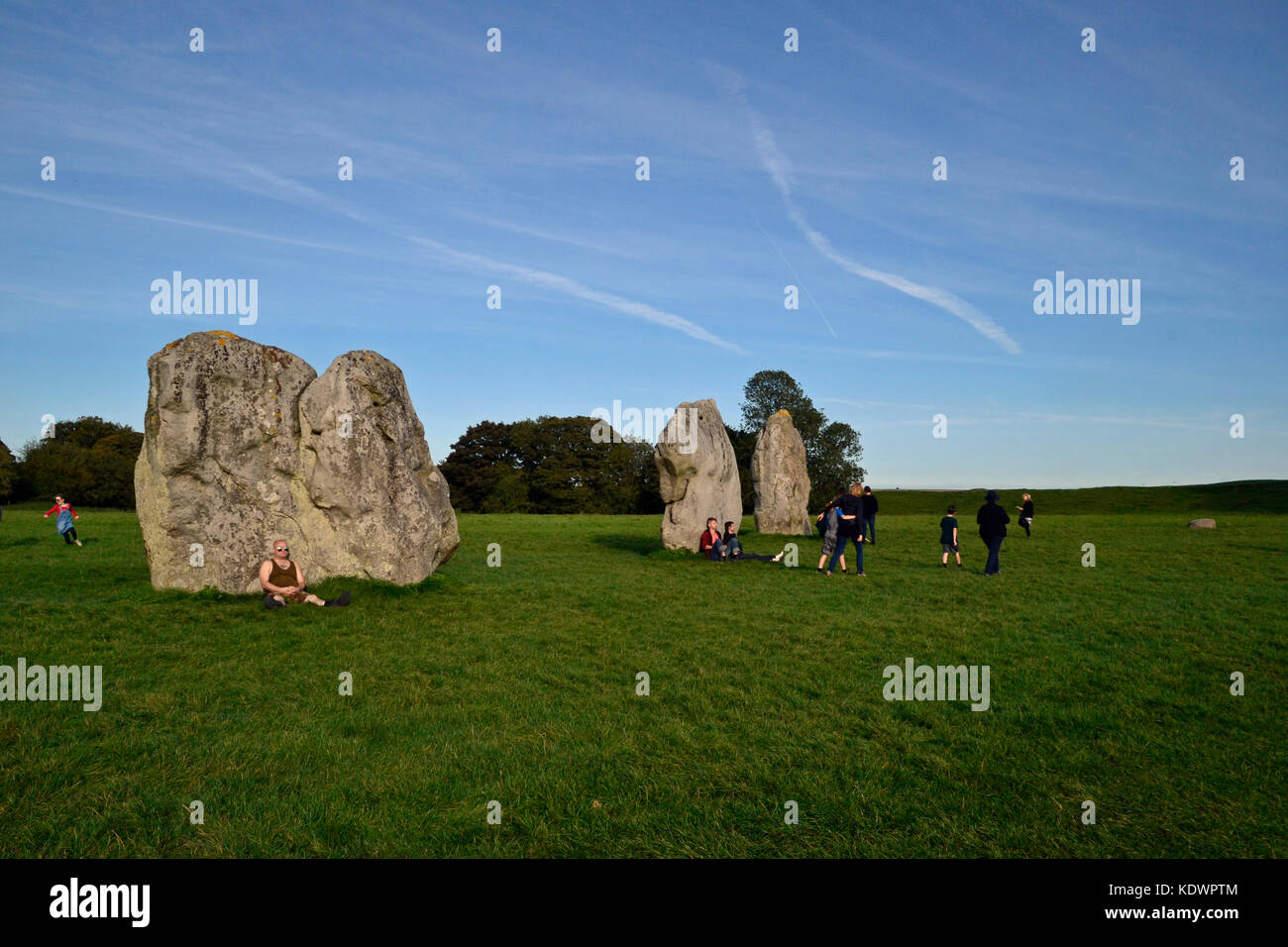 Le cercle de pierres d'Avebury Henge, Wiltshire Banque D'Images