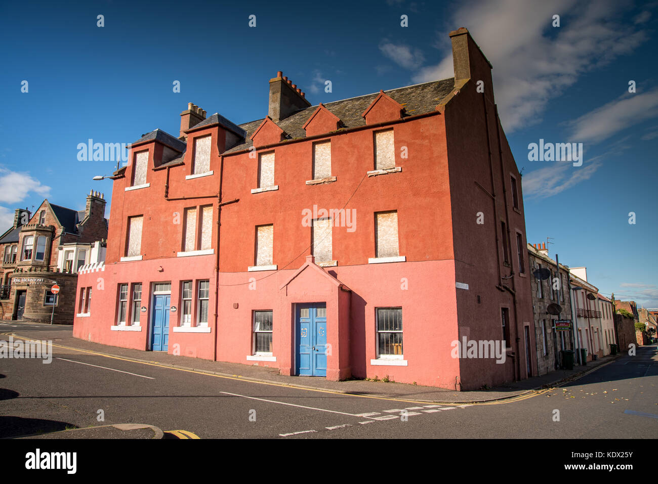 Anciens bâtiments de ville côtière de dunbar en Ecosse Banque D'Images