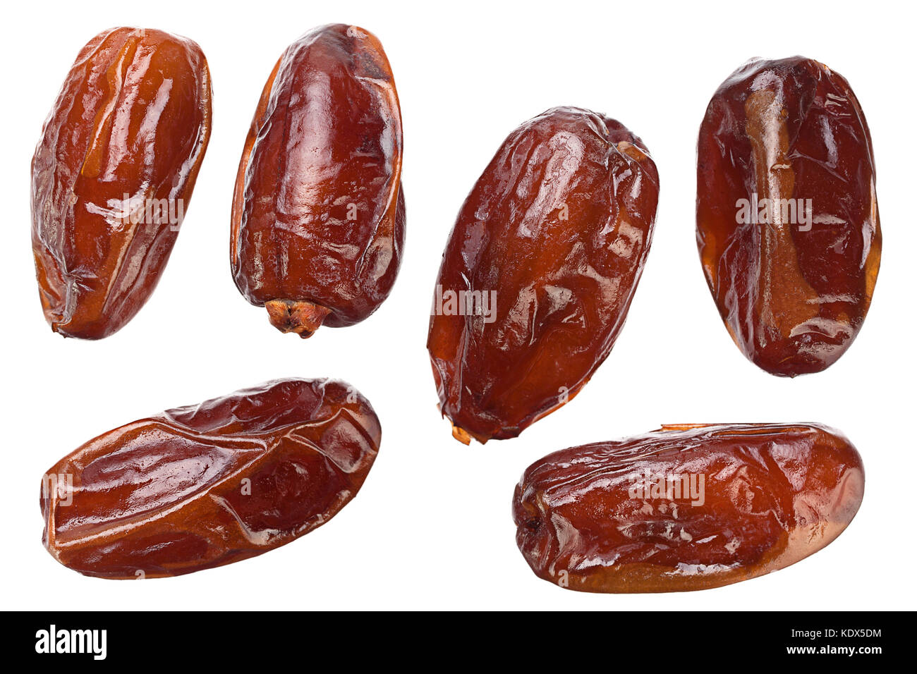 Date de mise à fruit séché sucré isolé sur fond blanc Banque D'Images