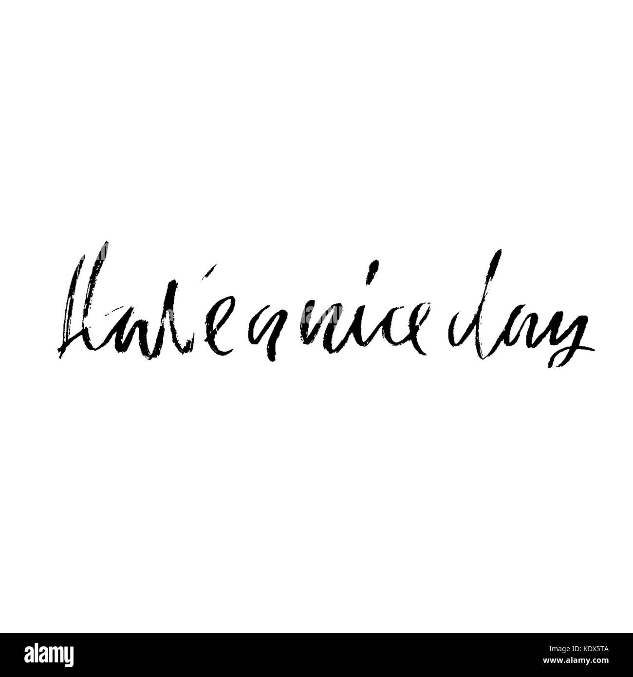 Bonne journée. inspiration et de motivation. devis pinceau peint à la main. lettrage moderne typographie manuscrite. vector illustration. Illustration de Vecteur