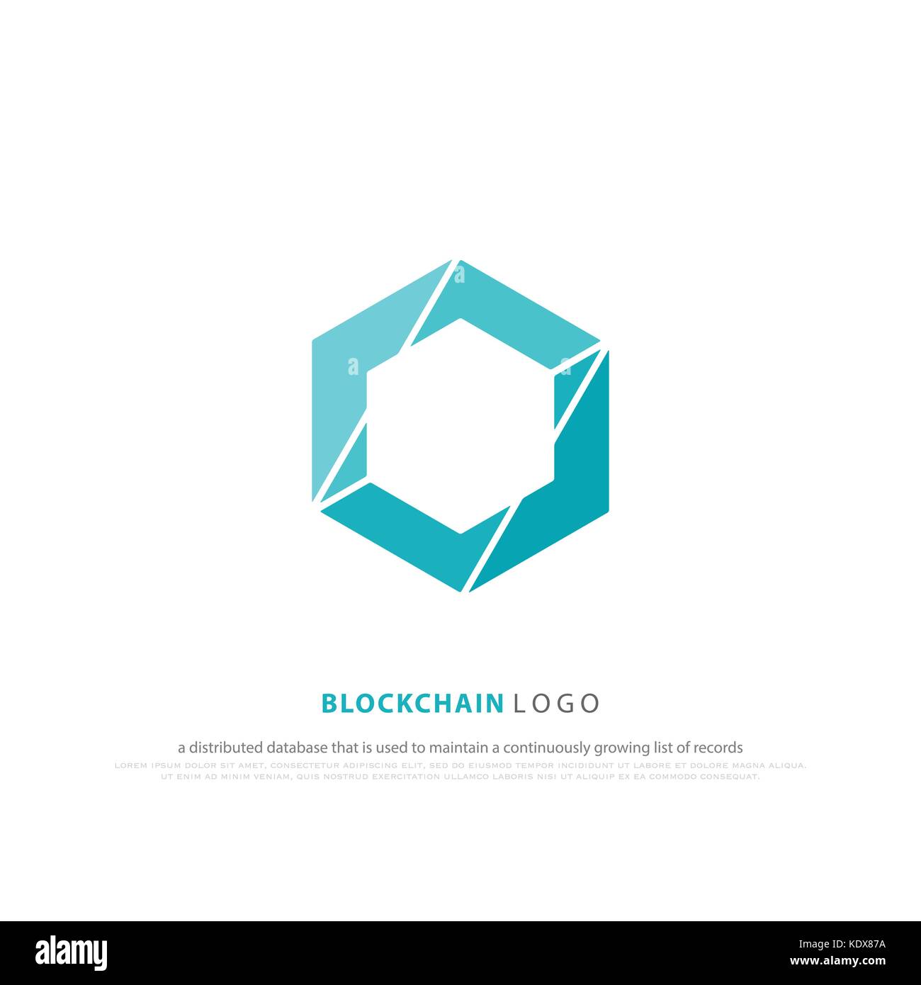 La technologie de l'icône. blockchain, vecteur symbole. contrat smart transactions décentralisées conception logo logotype réseau devise crypto. Illustration de Vecteur