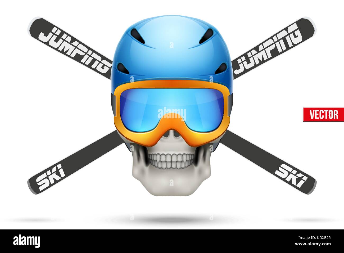 Ski Club ou l'équipe d'insignes et d'étiquettes Illustration de Vecteur