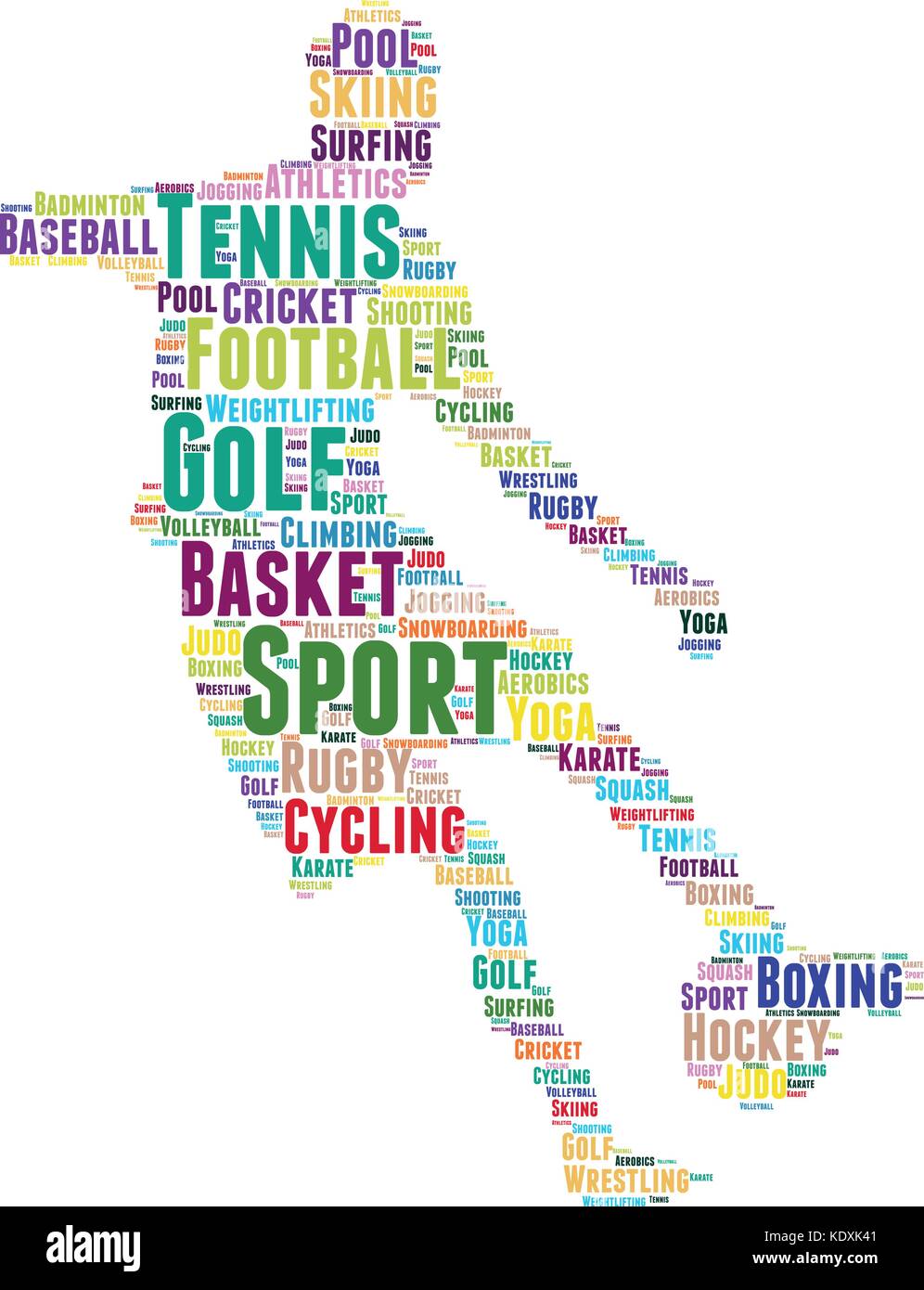 Nuage de mots, concept de sport fait avec dvd forme et tags. Illustration de Vecteur