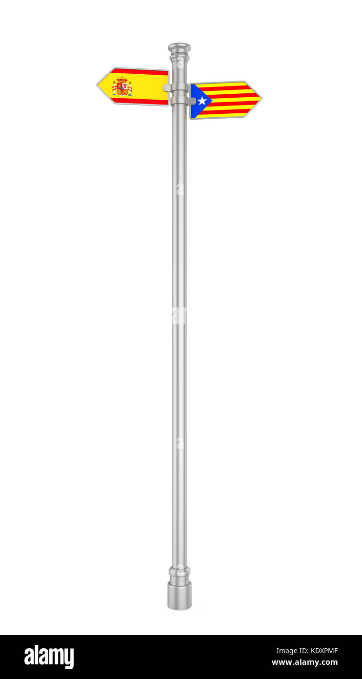 La Catalogne direction isolée Banque D'Images