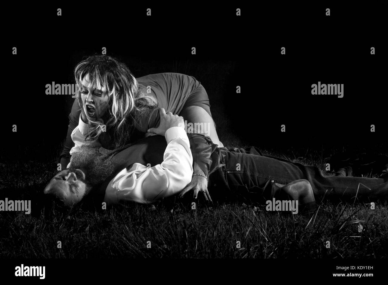 Undertaker vs Vampire Banque D'Images