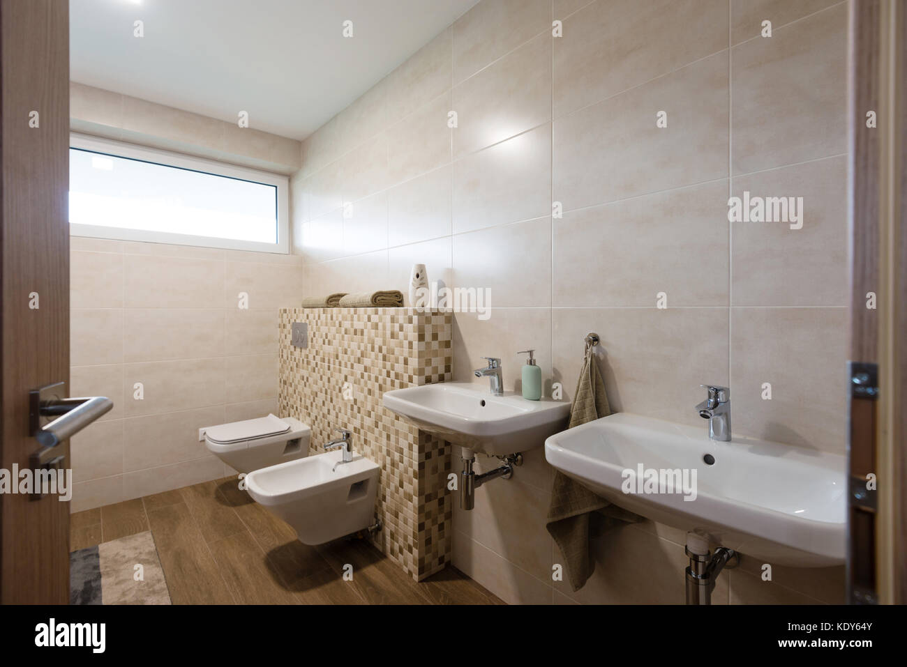 Salle de bains contemporaine interior Banque D'Images