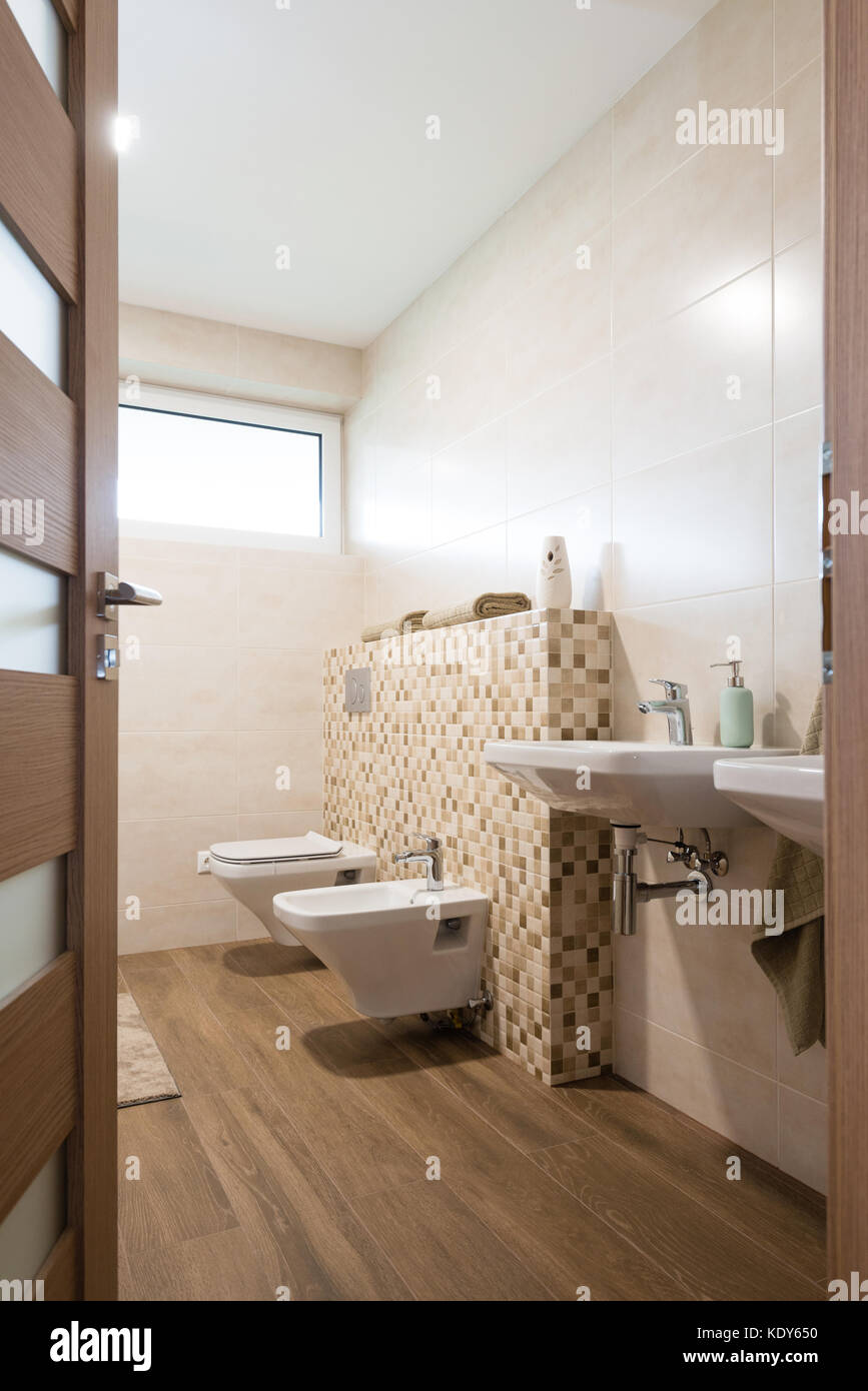 Salle de bains contemporaine interior Banque D'Images