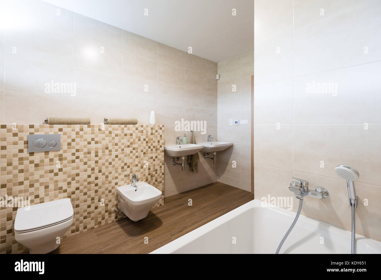 Salle de bains contemporaine interior Banque D'Images
