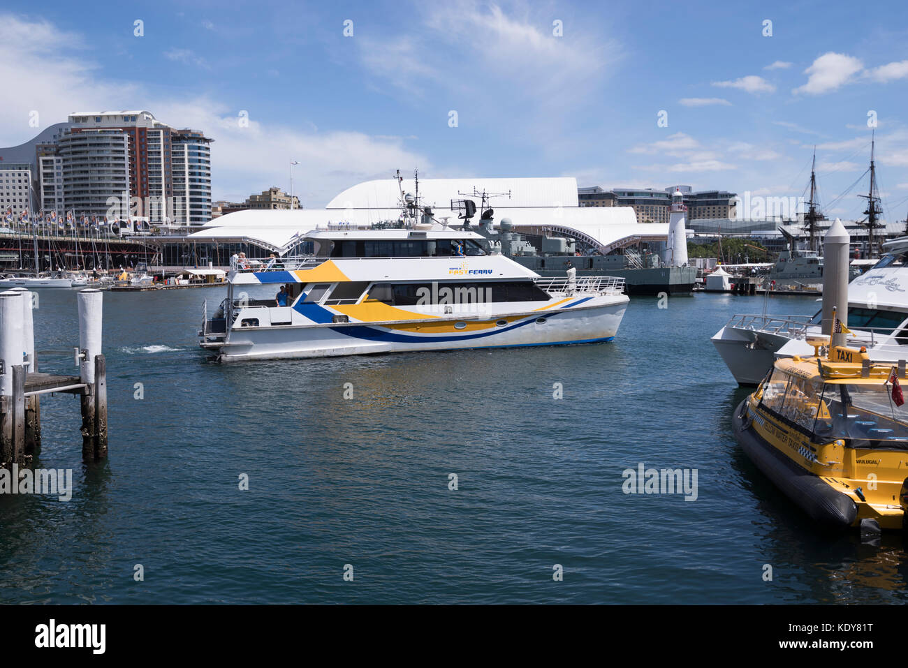 Fast Ferry Manly à Darling Harbour, Sydney Banque D'Images