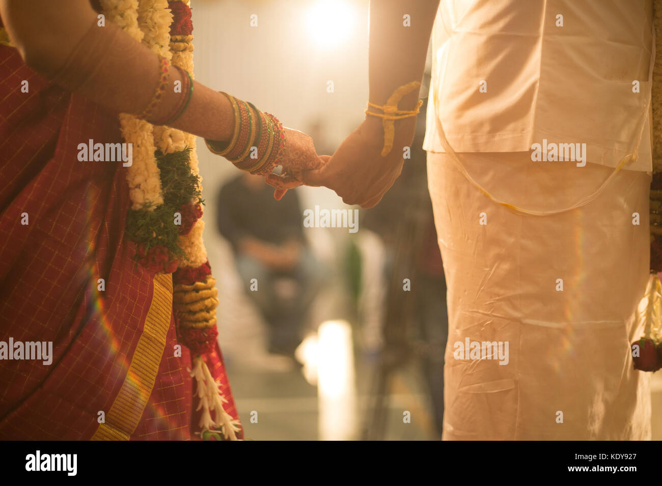 Rituels indiens de mariage, célébration du mariage dans le style indien Banque D'Images