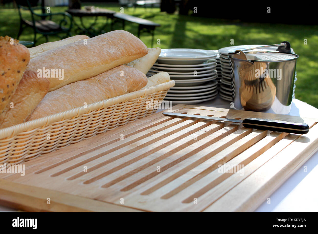 Ciabatta. groupe de pain sur la table Banque D'Images