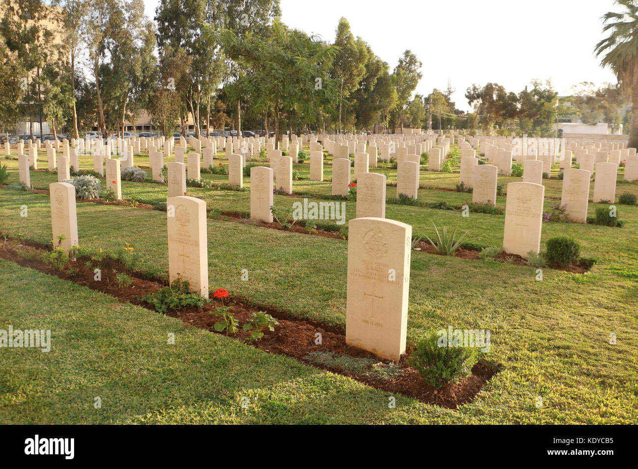 Le cimetière militaire britannique de Beer Sheva Banque D'Images