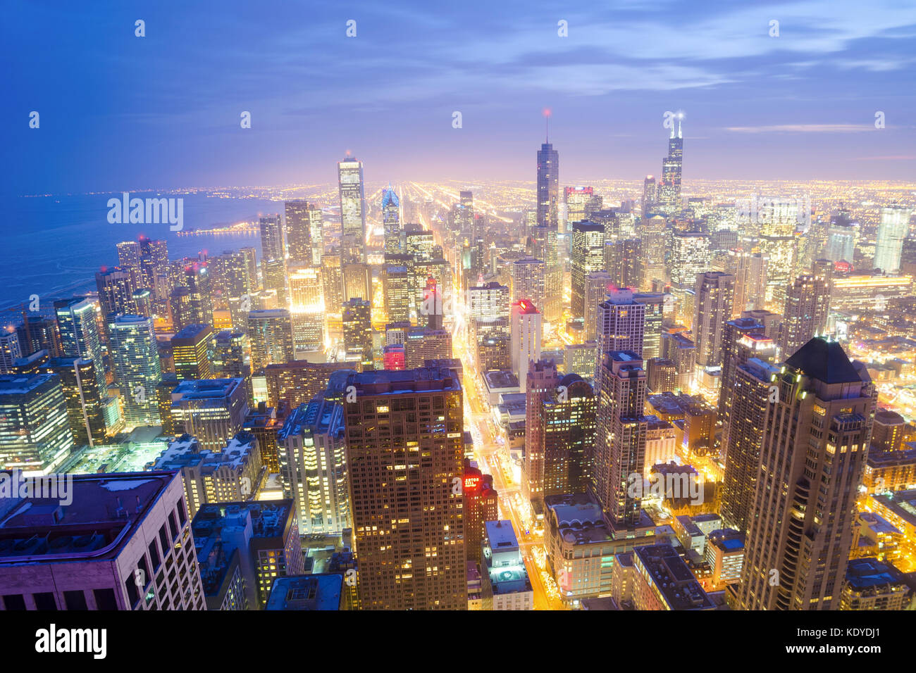 Le bel horizon de Chicago Banque D'Images