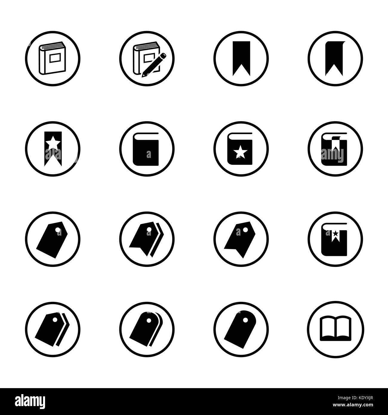 Ensemble d'adresses et l'icône des signets, symbole iconique sur fond blanc. vector design iconique. Illustration de Vecteur