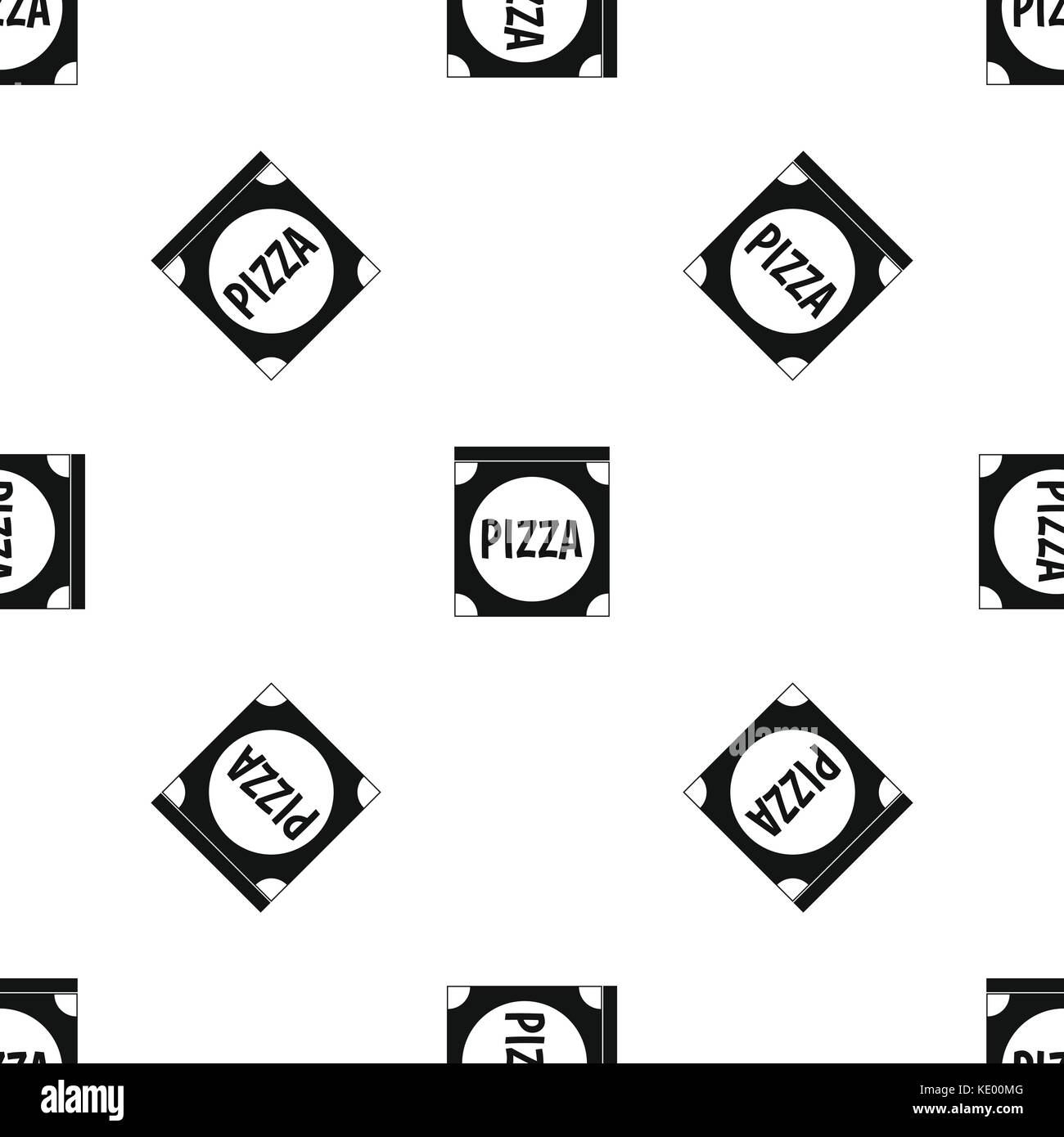 Couvercle de la boîte à pizza noir transparente motif Illustration de Vecteur