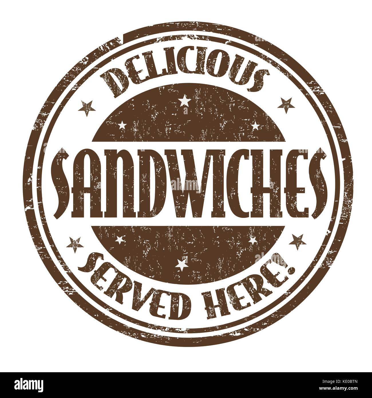 De délicieux sandwiches signer ou apposer sur fond blanc, vector illustration Illustration de Vecteur