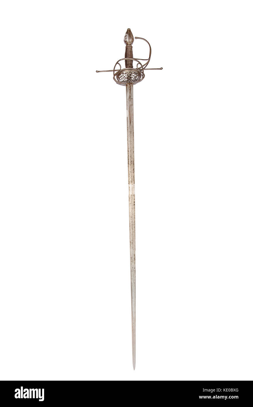 Bataille français sword (rapière) dans les temps de la reine Margot et les guerres de religion (1562-1998). L'épée avec poignée complète. France XVI siècle. Banque D'Images