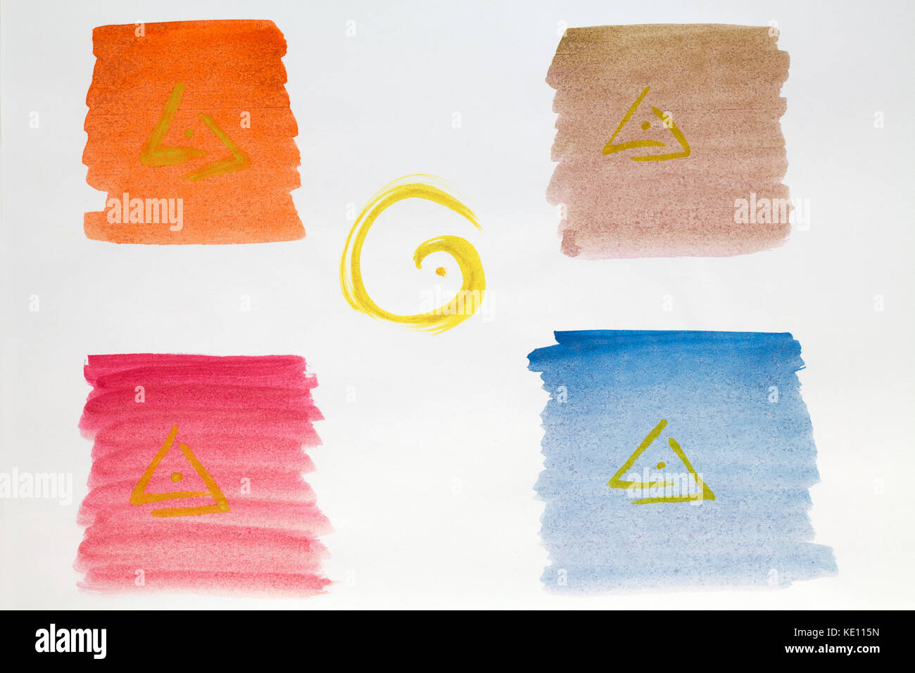 Abstract colorful peinture à l'huile sur toile. Banque D'Images