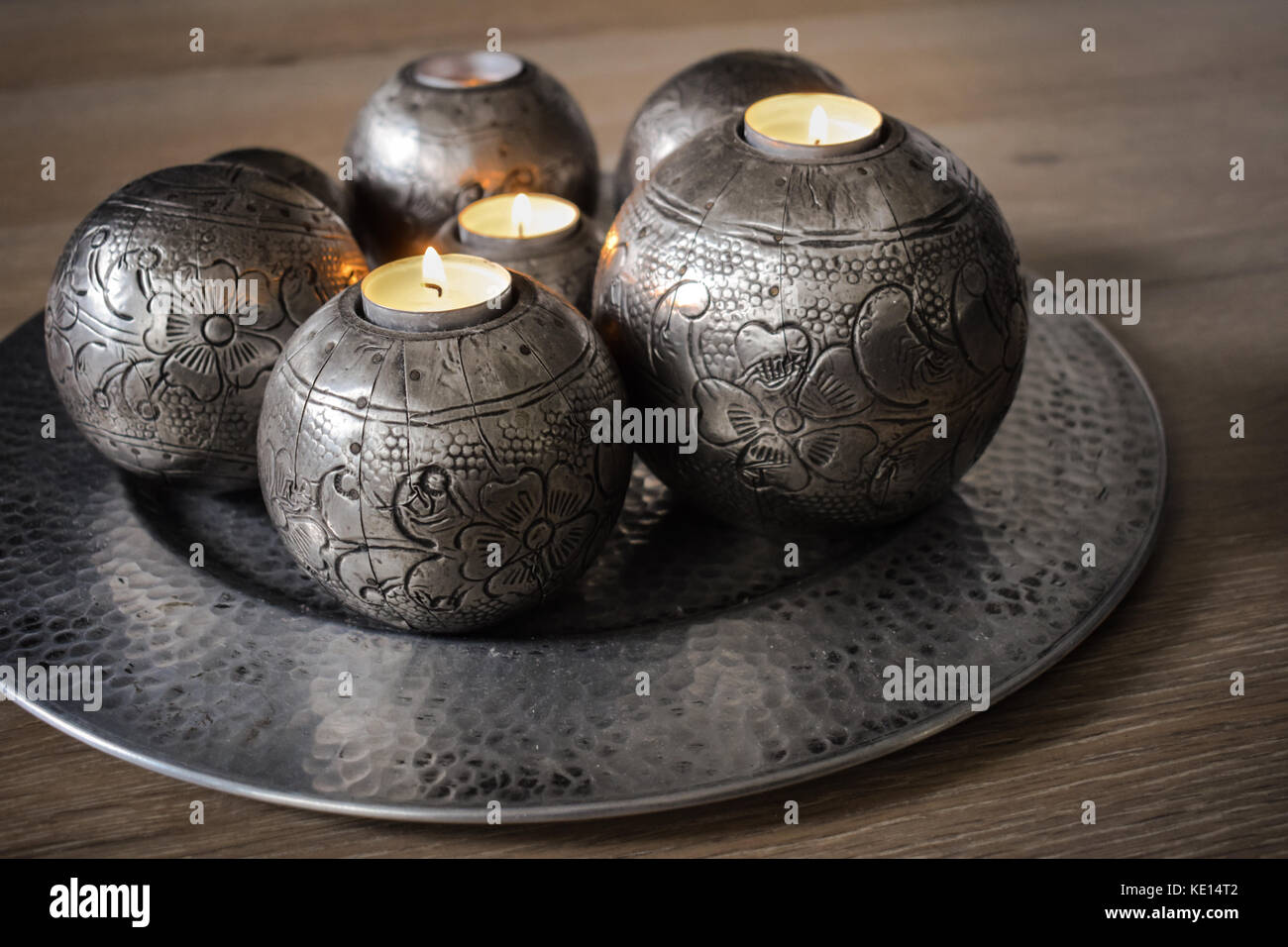 Brûler des bougies accueil décoration d'intérieur Banque D'Images