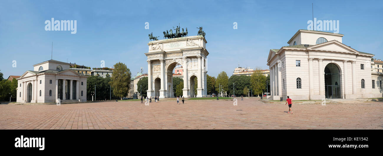 L'Arc de la paix (Arco della Pace), Milan, Lombardie, Italie Banque D'Images