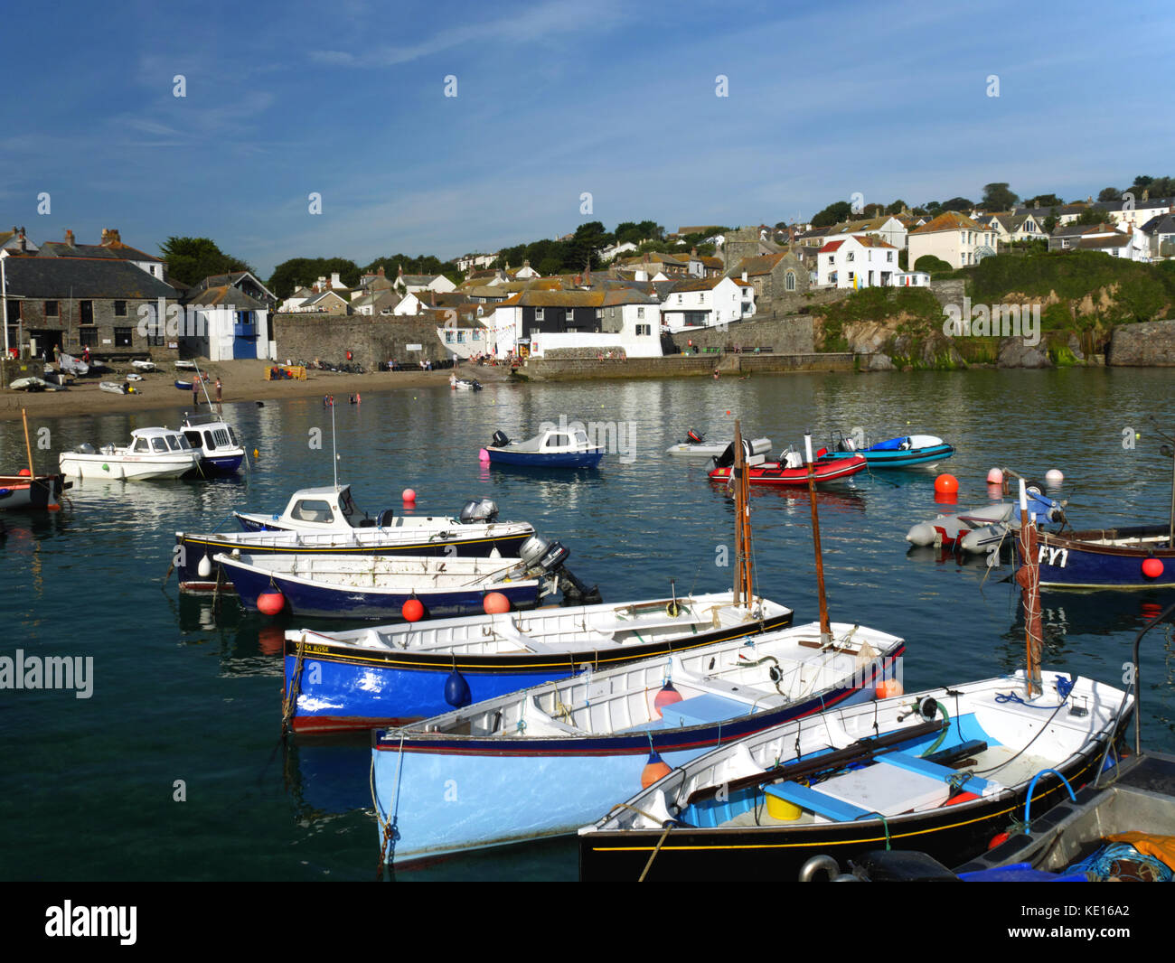 La marée haute à gorran haven, Cornwall. Banque D'Images