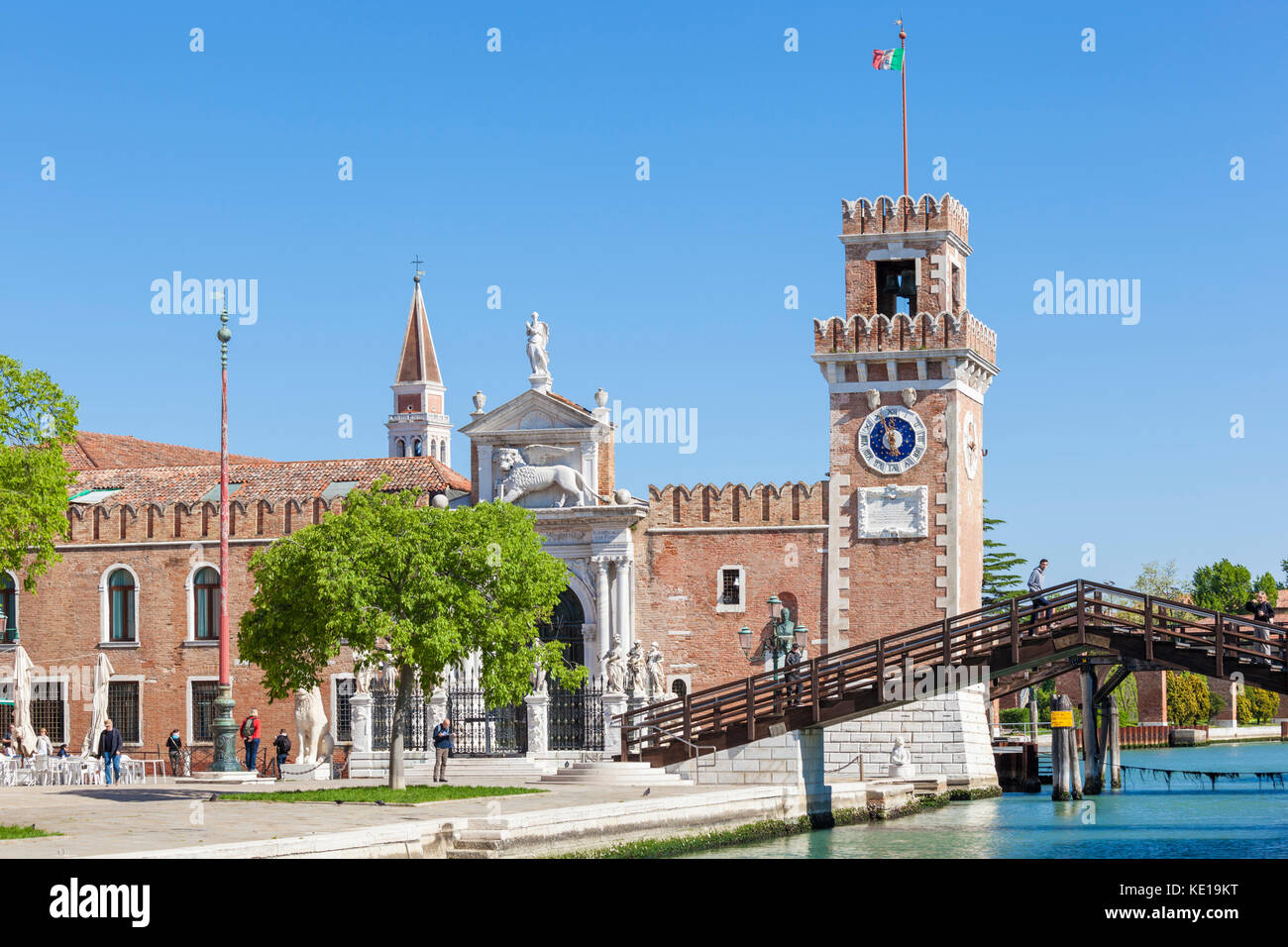 Italie Venise Italie Arsenal de Venise Arsenale di Venezia Ponte del Purgatorio et la Porta Magna à l'Arsenal de Venise Venise Italie Europe de l'UE Banque D'Images