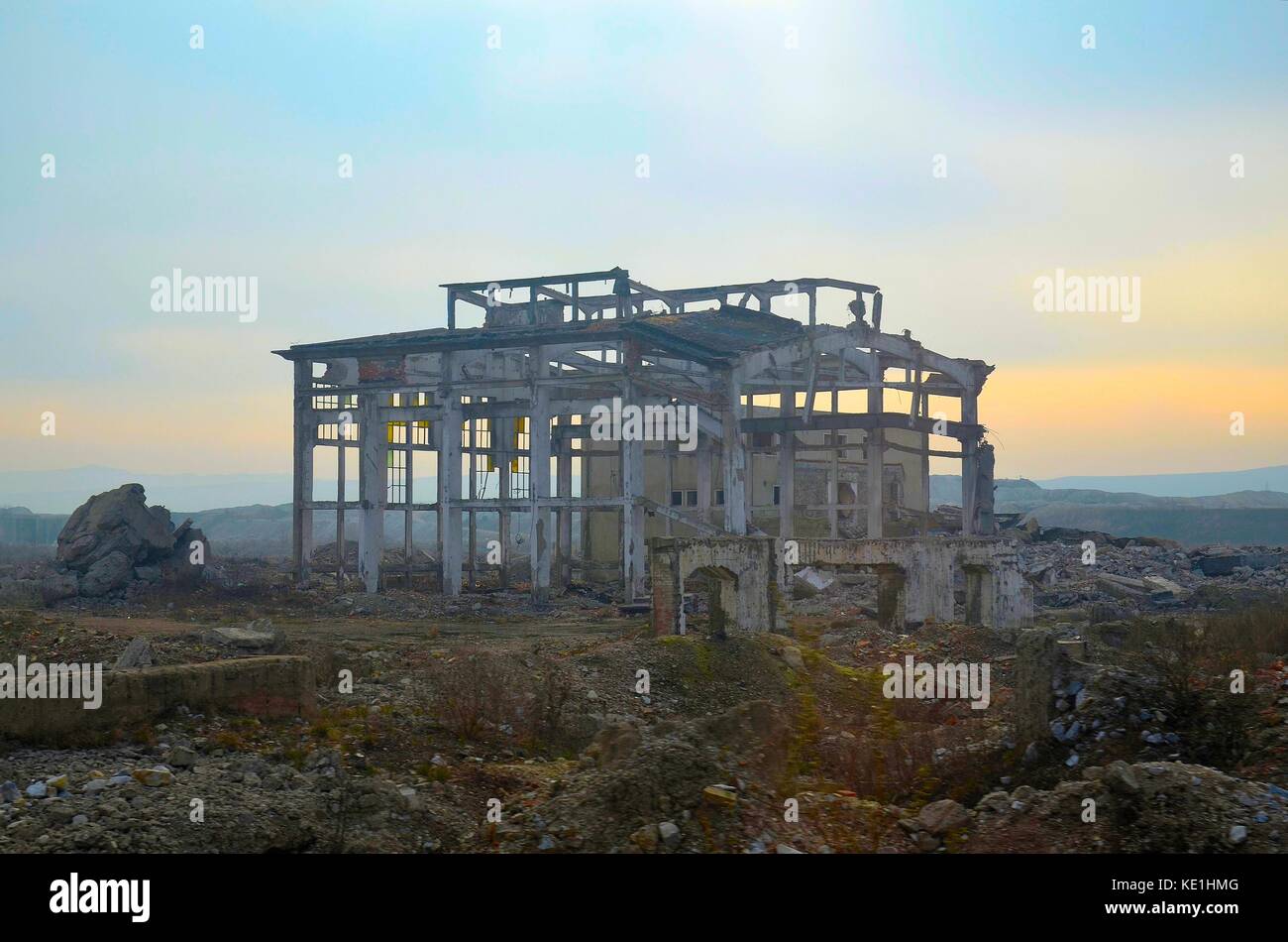 Târnăveni, Rumänien : Ruinenlandschaft um das guinée société Chemiekombinat Banque D'Images